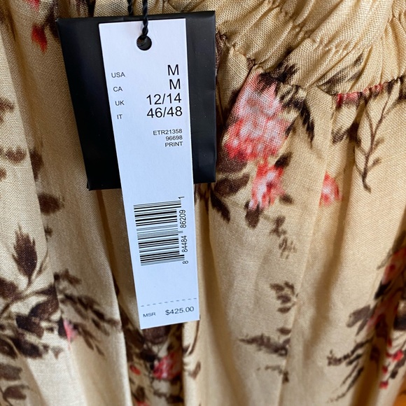 Elie Tahari Floral Maxi Dress - Cream and Brown - Picture 4 of 5